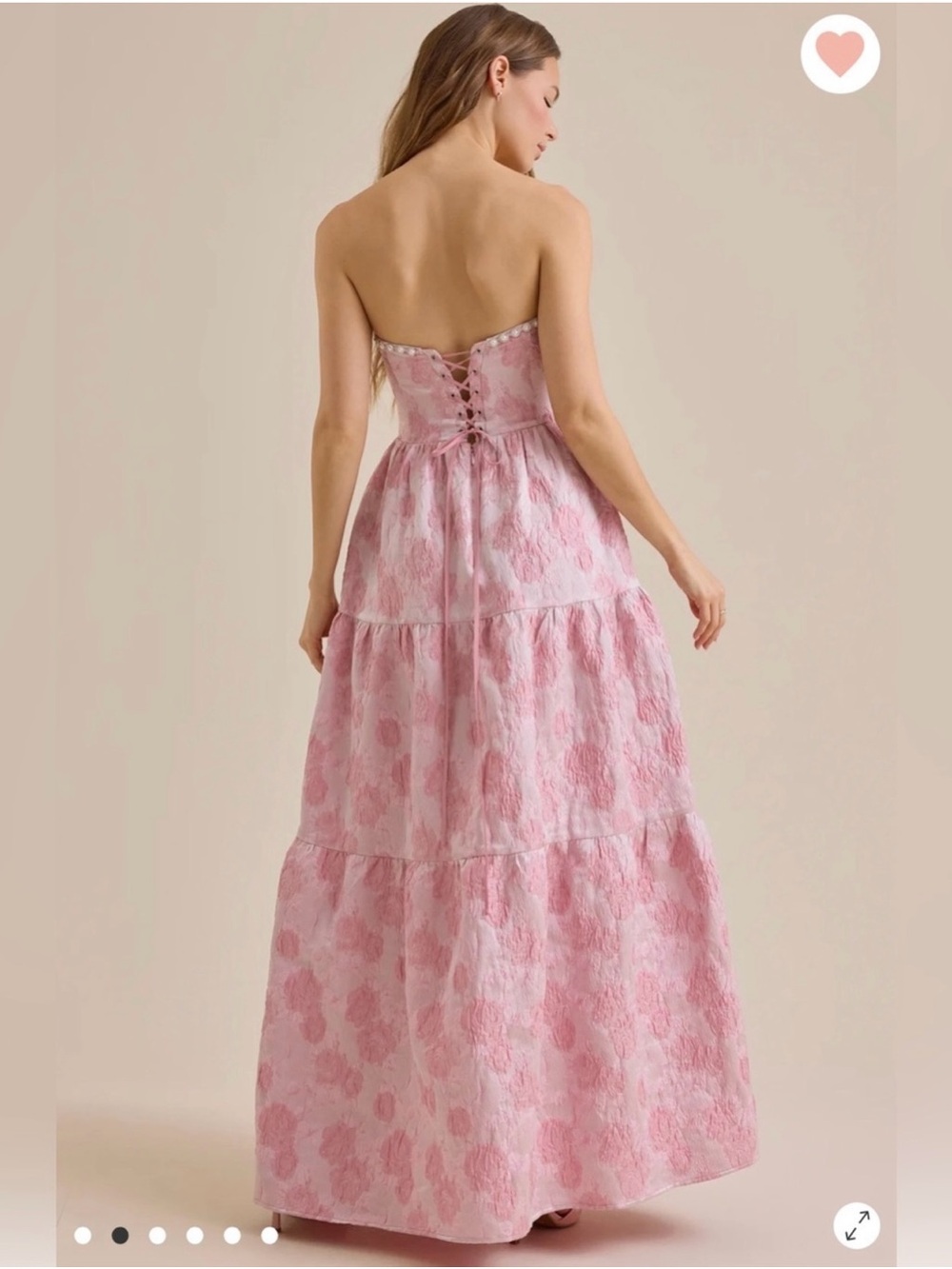 Altar'd State Pink Floral Tiered Maxi Skirt - Picture 2 of 4